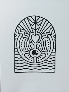 Mother Earth - signed Lino print