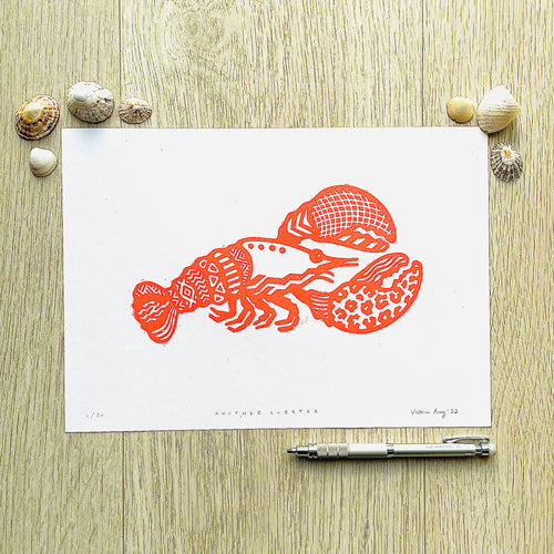 Lobster - Limited edition Lino print